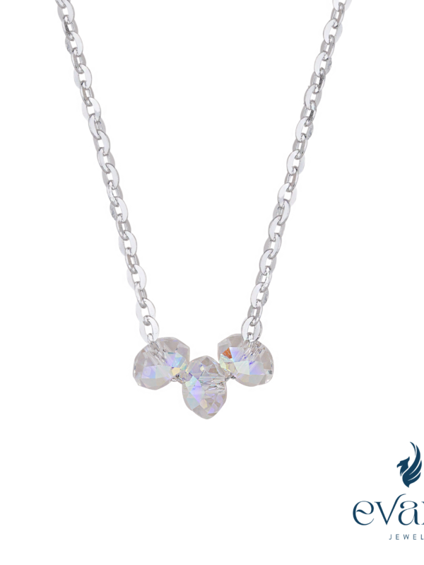 3 Stones as Pendant in beautiful sterling Silver 92.5